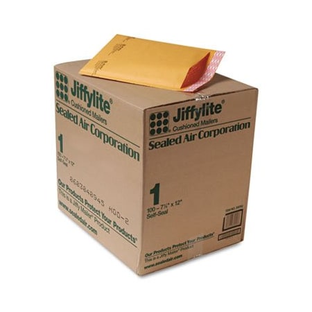 Essendant Industrial AA-Sealed Air Jiffylite 174; Self Seal Mailer, #1, 7-1/4in x 12in, Golden Brown, 100PK 39092